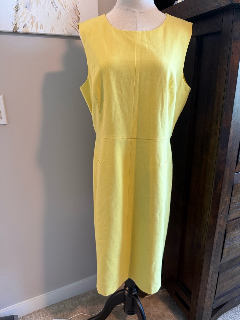 Nine West Yellow Sleeveless Sheath Dress NWT